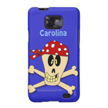 Piratskalle och Crossbonesanpassningsbarnamn Galaxy S2 Fodral
