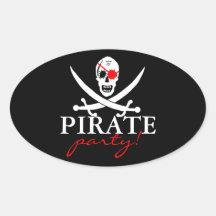 PiratSkalleparty! Klistermärken