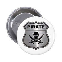 Piratvapensköld Knappar