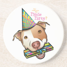 Pittie party glasunderlägg