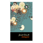 PixDezines Retro chickar+Spiraler Visitkort Mall