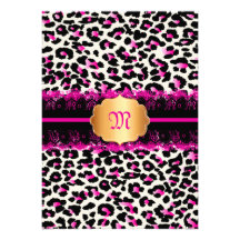PixDezines snöre+cheetah/rosa/diy bakgrund Individuella Inbjudningskort