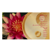 PixDezinesFuschia lotusblomma + pearly virvlar run Visitkort Mallar