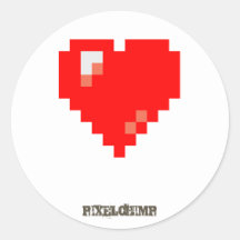 Pixel_Heart Klistermärke