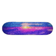 PIXELATED-SOLNEDGÅNGEN PINKS NATUR D FÖR DEPPIGHET SKATE DECK
