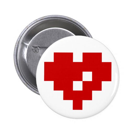 PIXELhjärta 8 bet kärlek Nål