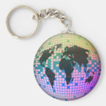 PIXELjordklot Nyckel Ringar