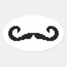 PIXELMoustache Klistermärke