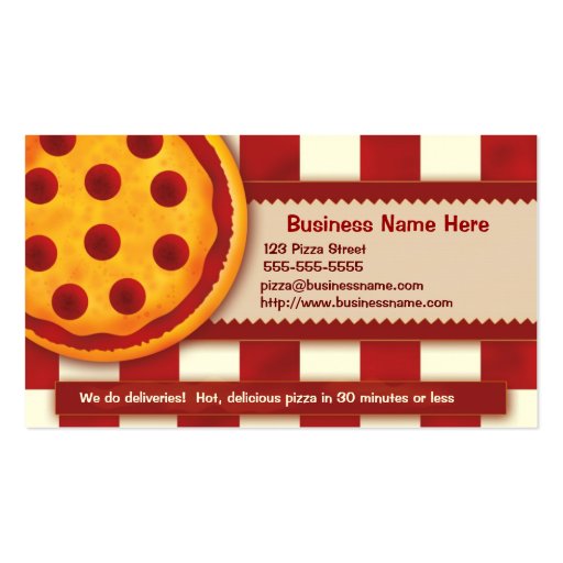 Pizza Visit Kort