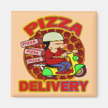 Pizzaleverans Magnet För Kylskåp