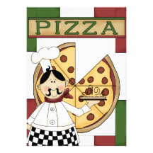 Pizzaparty Anpassade Inbjudan