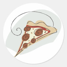 Pizzaskiva Rund Klistermärke