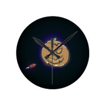 planet halloween vägg klocka