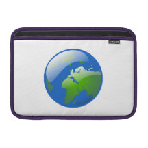 Planetjordjordklot MacBook Sleeves