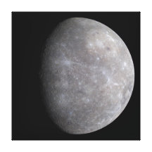 Planetkvicksilver i det sol- systemet sträckta canvas tryck