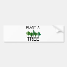 Plantera ett träd! Ekologidesigner! Bildekal