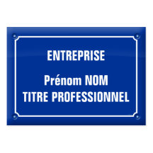 plaque de rue - FRANCE Cartes De Visite Professionnelles
