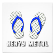 Pläterad flinflip flops för heavy metal diamant personliga tillkännagivande