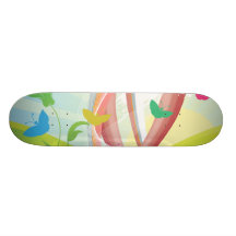 plats för sommarfjärilsvektor skate decks