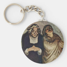 Plats från en komedi vid Molière av Daumier Honoré Nyckel Ring