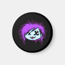 PlatsZombie (på mörk bakgrund) Kylskåpmagneter