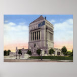 Plaza för Indianapolis Indiana världskrigminnesmär Posters