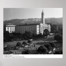 Plaza Sather grind från det Dwinelle tak, 1966 Affischer