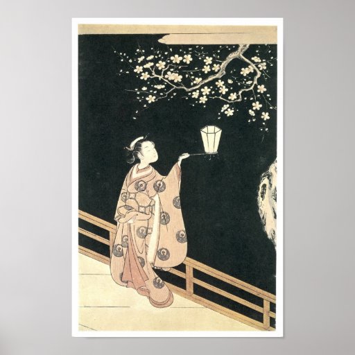Plommonblommarvisning, Harunobu, 1760s Print