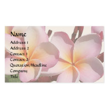 Plumeria blommar visitkorten