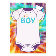 Pojkar för inbjudningar för Tiefärgbaby shower