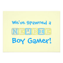 PojkeGamerbaby shower Unika Inbjudningar