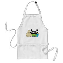 PojkePanda med sandcastlen Förkläden