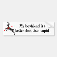 Pojkvännen är ett bättre som skjutas än Cupid Bildekaler
