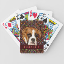 POKERANSIKTE - pokernatthund som leker kort Spel Kort