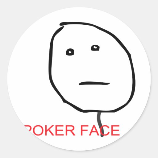 Pokeransikte Rund Klistermärke