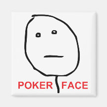 Pokeransikte (text) kylskåps magneter