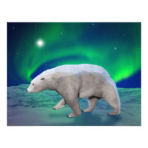 Polar björn kort för inbjudningar