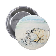 Polar björn Westies Knappar