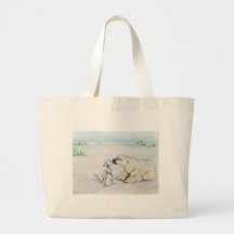 Polar björn Westies Tote Bags