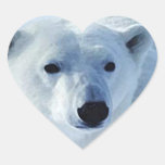 Polar björnhjärtaklistermärke