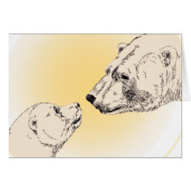 Polar björnkonst Cards mors dag konstkortet