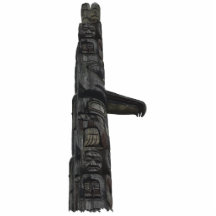 Pole för HaidaindianTotem sculpted gåva Photo Cut Out