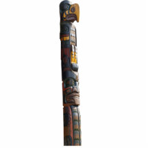 Pole för HaidaindianTotem sculpted gåva Acrylic Cut Outs