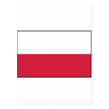 Polen flagga vykort