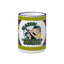 Polis glasade Donuts Kaffe Mugg