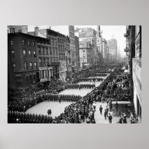 Polis parad på 5th Ave, NYC: 1900 Posters