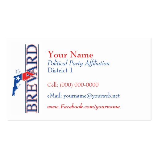 Politiska visitkortar - Brevard Co. Florida