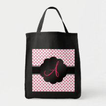 Polka dots för Monogramvitrosor Tygkassar