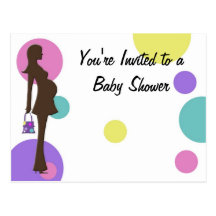 Polka dotsbaby showerinbjudan vykort