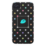 Polka-pricka det initiala fodral-kompisen för Ipho Case-Mate iPhone 4 Skydd